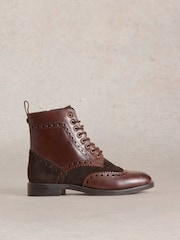 White Stuff Brown Thistle Brogue Boots - Image 1 of 4