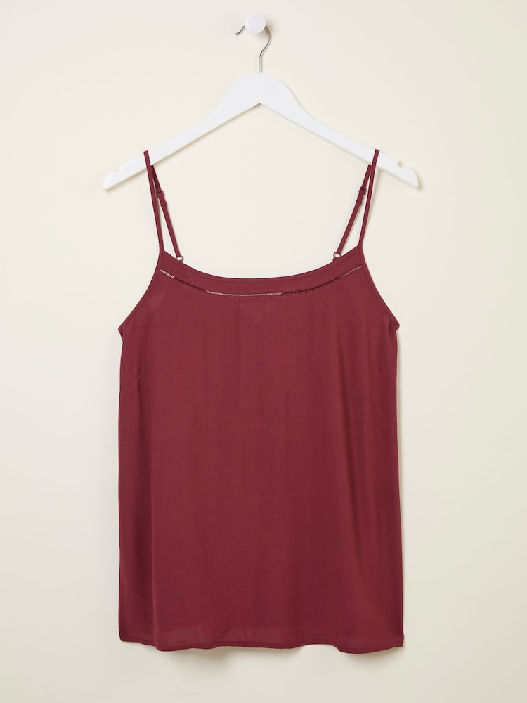 FatFace Sisley Burgundy Red Cami - Image 5 of 5