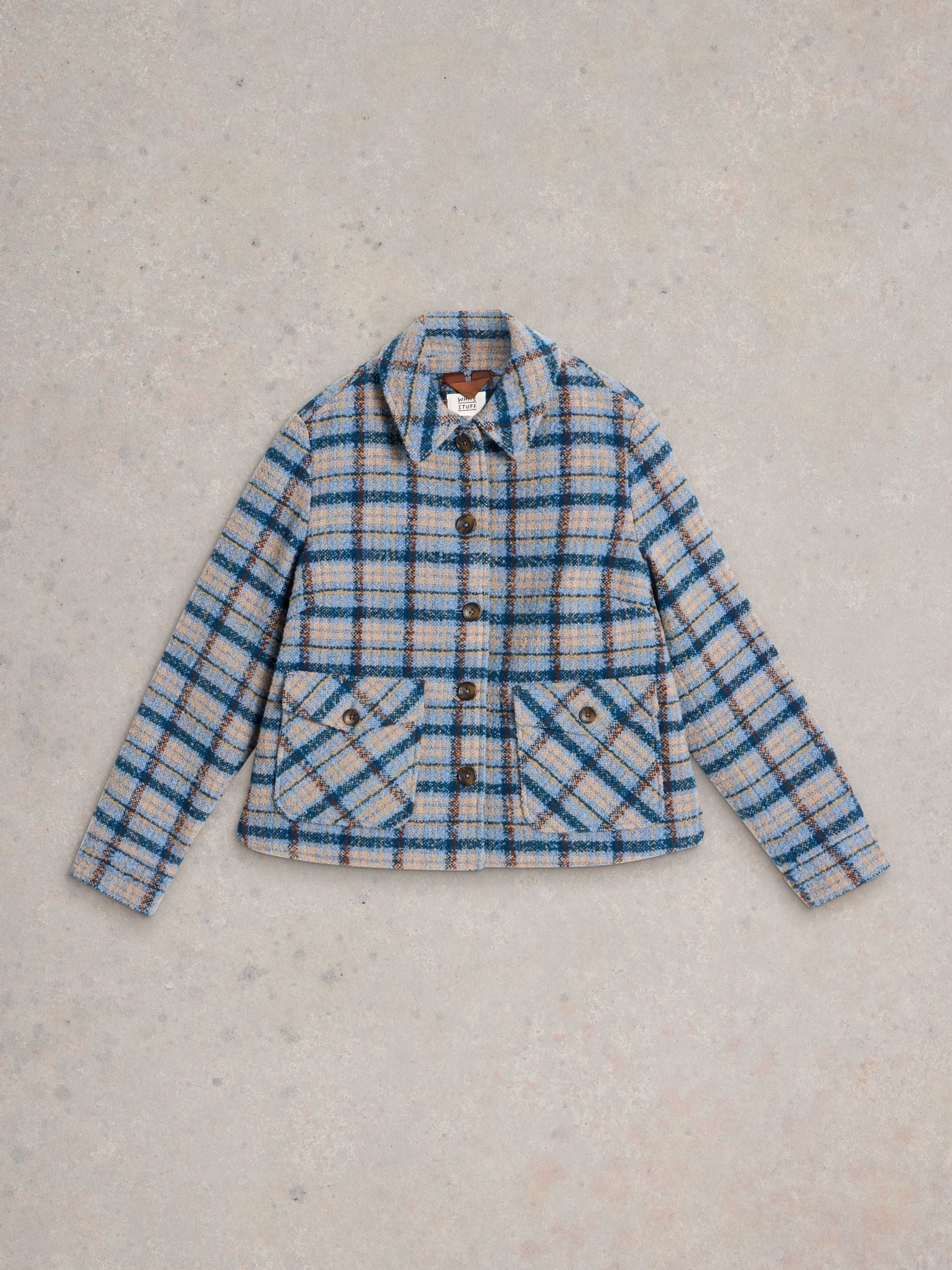 Buy White Stuff Blue Amelia Check Jacket from Next Ireland