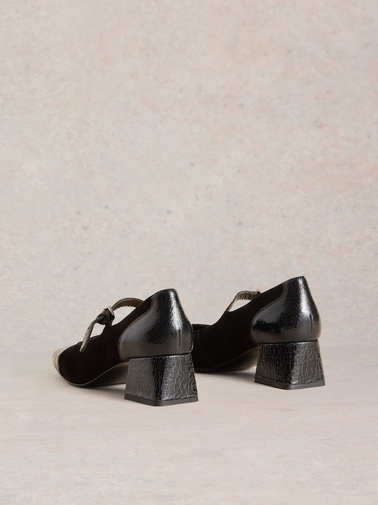 White Stuff Black Dorothy Mary Jane Heels - Image 2 of 4 White Stuff Black Dorothy Mary Jane Heels - Image 2 of 4