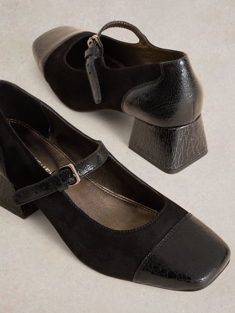 White Stuff Black Dorothy Mary Jane Heels - Image 4 of 4 White Stuff Black Dorothy Mary Jane Heels - Image 4 of 4