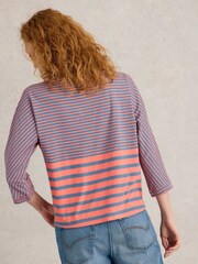 White Stuff Pink Demi Dolman 100% Cotton Top - Image 2 of 6