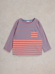 White Stuff Pink Demi Dolman 100% Cotton Top - Image 5 of 6