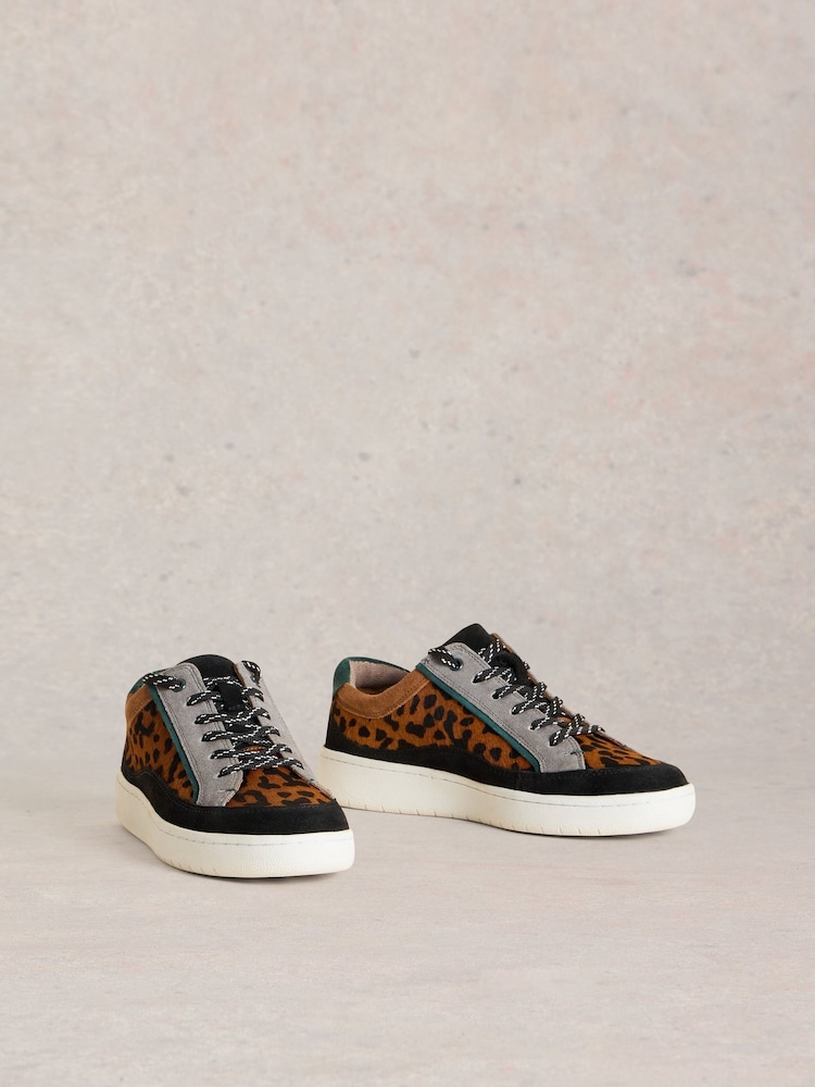 White Stuff Brown Della Leather Trainers - Image 2 of 4