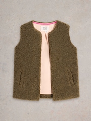 White Stuff Green Borg Gilet - Image 1 of 3