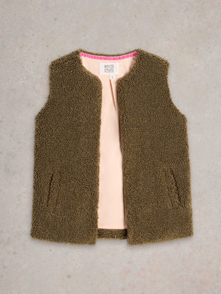 White Stuff Green Borg Gilet - Image 1 of 3
