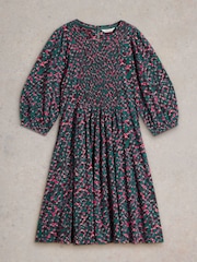 White Stuff Green Maeva 100% Cotton Jersey Dress - Image 5 of 6
