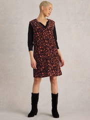 White Stuff Purple Maple Cord Pinny Dress - Image 1 of 6