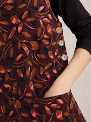 White Stuff Purple Maple Cord Pinny Dress - Image 4 of 6