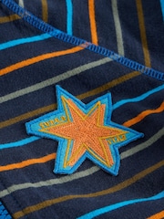 White Stuff Blue Charlie Stripe 100% Organic Cotton Hoodie - Image 3 of 3