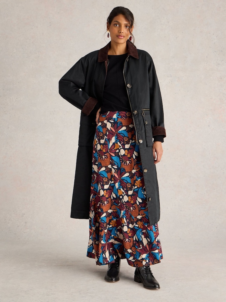 White Stuff Black Sloe Cotton Coat - Image 1 of 6