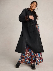 White Stuff Black Sloe Cotton Coat - Image 2 of 6