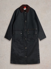 White Stuff Black Sloe Cotton Coat - Image 6 of 6