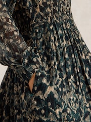 White Stuff Black Edie Metallic Spot Maxi Dress - Image 4 of 6