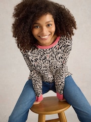 White Stuff Natural City Leo Heart Jumper - Image 1 of 6