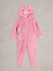 White Stuff Pink Girls Mouse Onesie - Image 1 of 3