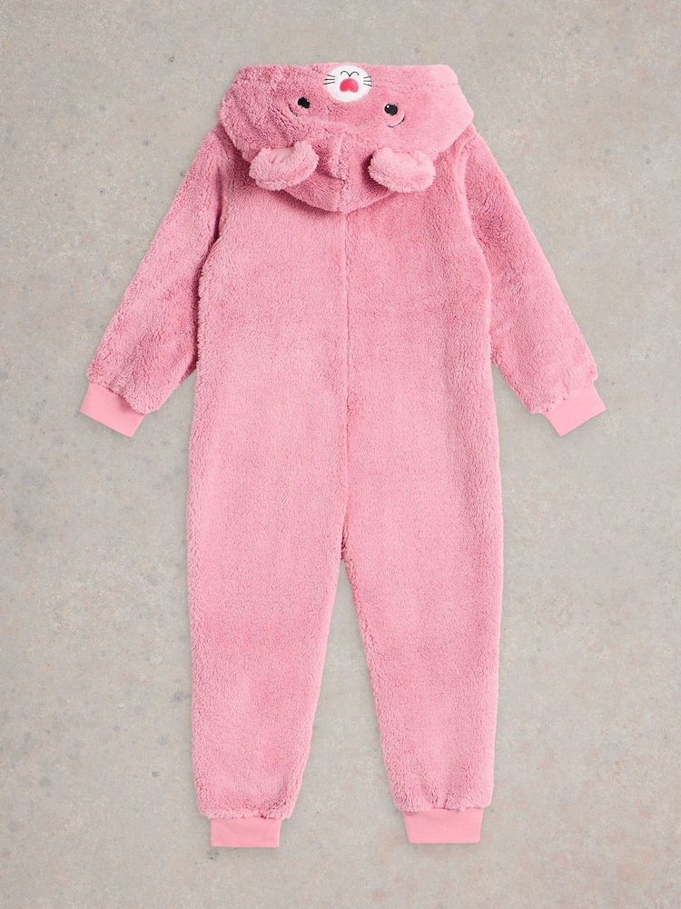 White Stuff Pink Girls Mouse Onesie - Image 2 of 3