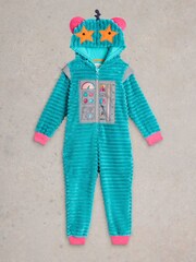 White Stuff Blue Girls Robot Onesie - Image 1 of 3