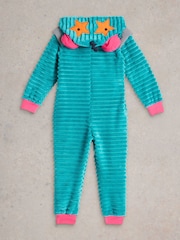 White Stuff Blue Girls Robot Onesie - Image 2 of 3