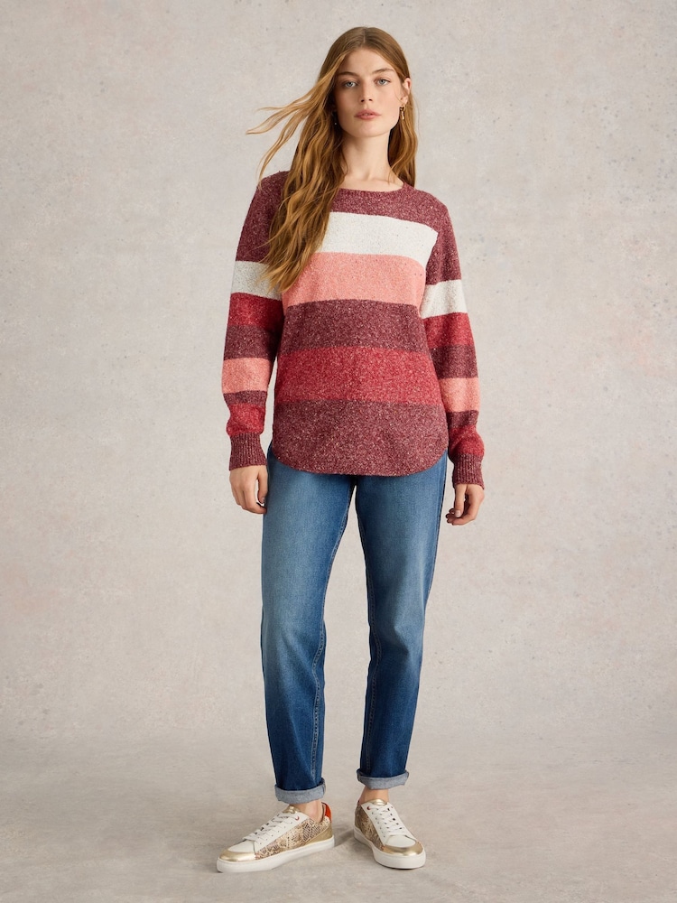 White Stuff Purple Talia Nep Jumper - Image 1 of 6