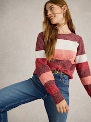 White Stuff Purple Talia Nep Jumper - Image 3 of 6