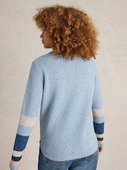 White Stuff Blue Talia Nep Jumper - Image 2 of 6
