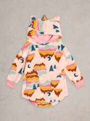 White Stuff Natural Girls Rainbow Cosy Hoodie - Image 1 of 3