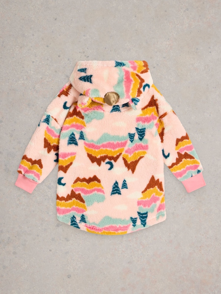 White Stuff Natural Girls Rainbow Cosy Hoodie - Image 2 of 3