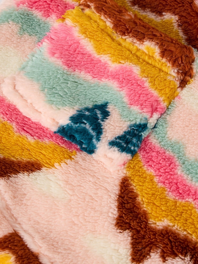 White Stuff Natural Girls Rainbow Cosy Hoodie - Image 3 of 3