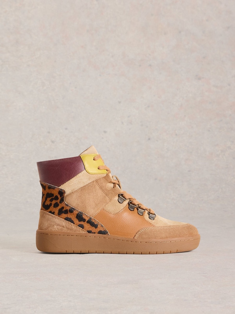 White Stuff Brown Harriet Mid Top Trainers - Image 1 of 4 White Stuff Brown Harriet Mid Top Trainers - Image 1 of 4