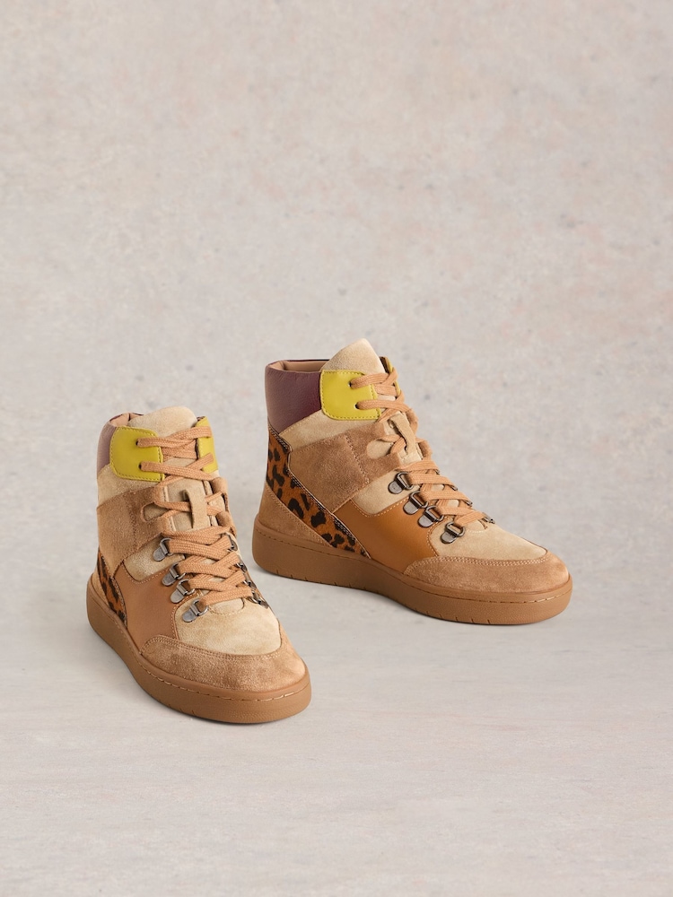 White Stuff Brown Harriet Mid Top Trainers - Image 2 of 4 White Stuff Brown Harriet Mid Top Trainers - Image 2 of 4