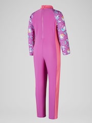 Speedo Pink Printed All-In-One Sun Suit - Image 2 of 4