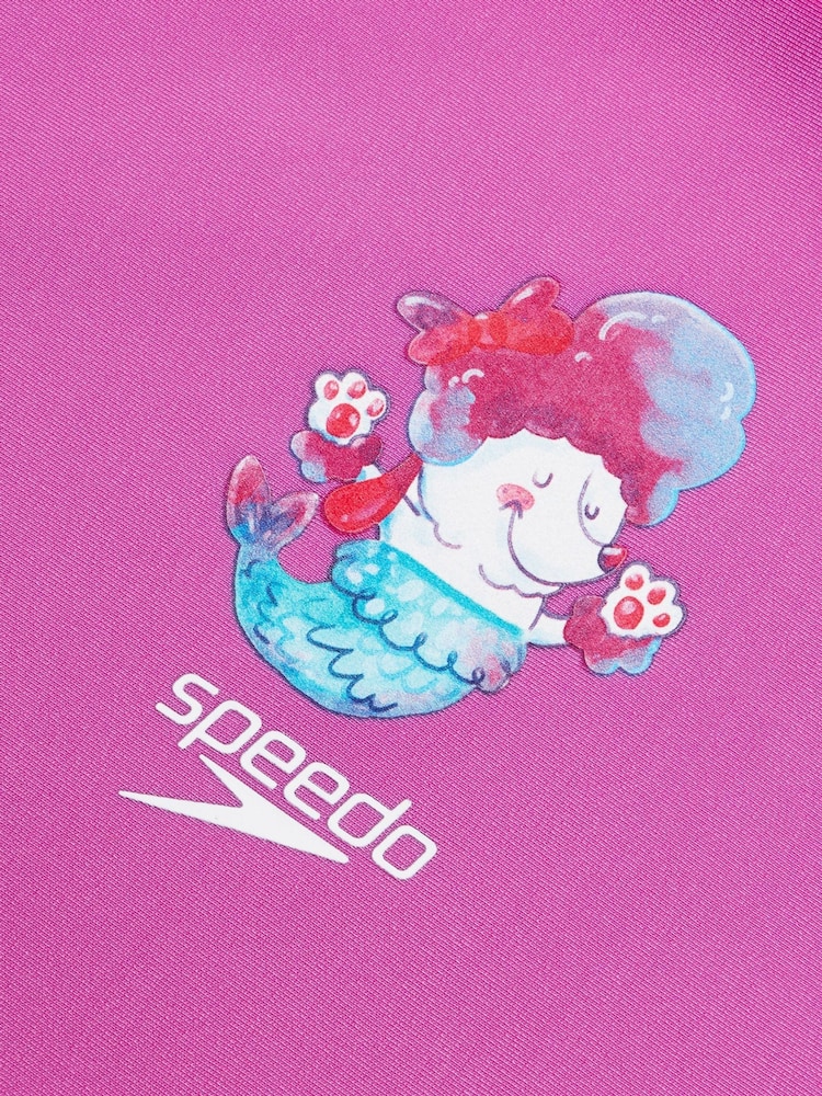 Speedo Pink Digital Short Sleeve Rash Top Set - Image 5 of 5