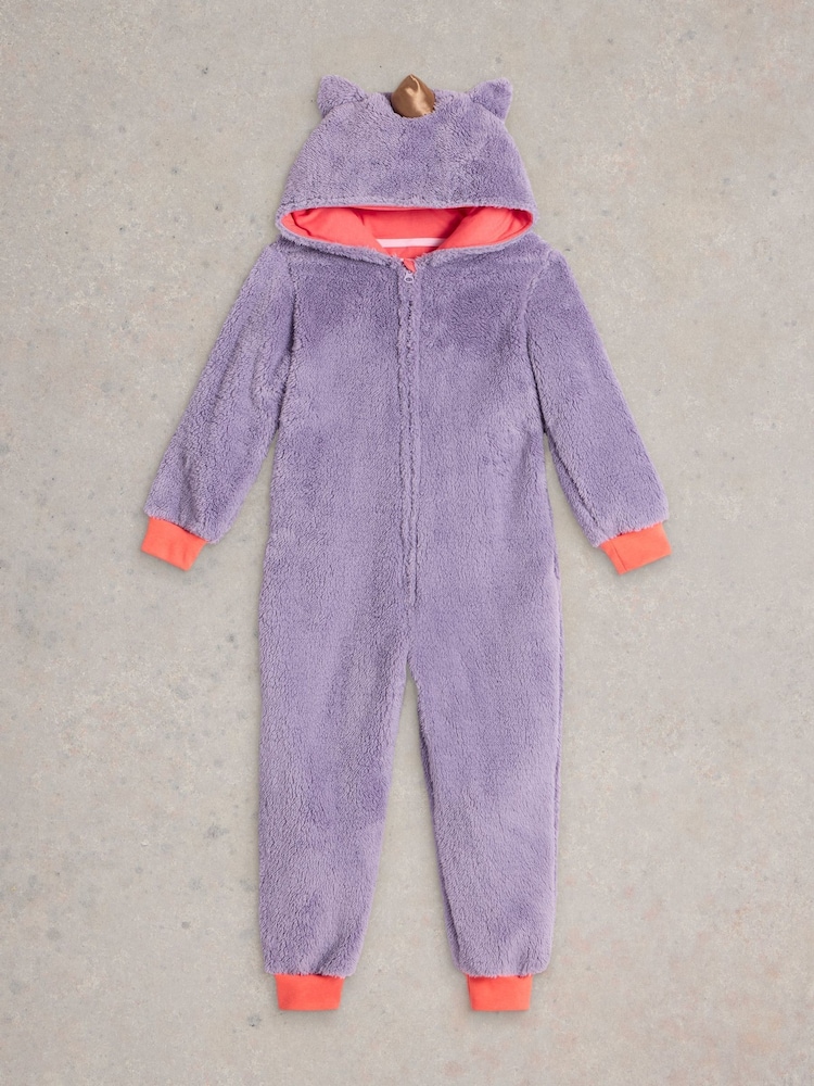 White Stuff Purple Girls Unicorn Rainbow Onesie - Image 1 of 3 White Stuff Purple Girls Unicorn Rainbow Onesie - Image 1 of 3