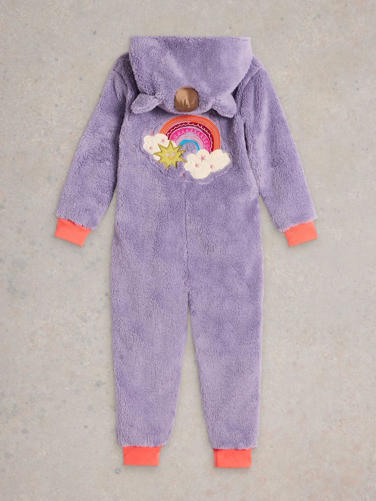 White Stuff Purple Girls Unicorn Rainbow Onesie - Image 2 of 3 White Stuff Purple Girls Unicorn Rainbow Onesie - Image 2 of 3