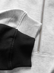 The Set Black/Grey 2 Pack Half Zip Funnel Neck Sweatshirts - Image 3 of 3