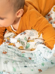 Aden + Anais White Cotton Muslin Blanket - Image 4 of 7