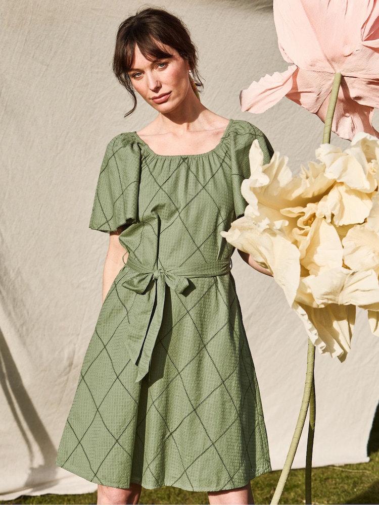 FatFace Green Beeble Benny Dress - Image 1 of 6