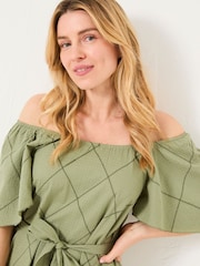 FatFace Green Beeble Benny Dress - Image 5 of 6