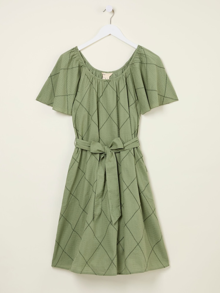 FatFace Green Beeble Benny Dress - Image 6 of 6