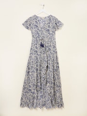 FatFace Erin Blue Beachwear Wrap Dress - Image 7 of 7