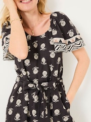 FatFace Benny Black Lino Shells Dress - Image 5 of 6