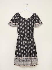 FatFace Benny Black Lino Shells Dress - Image 6 of 6