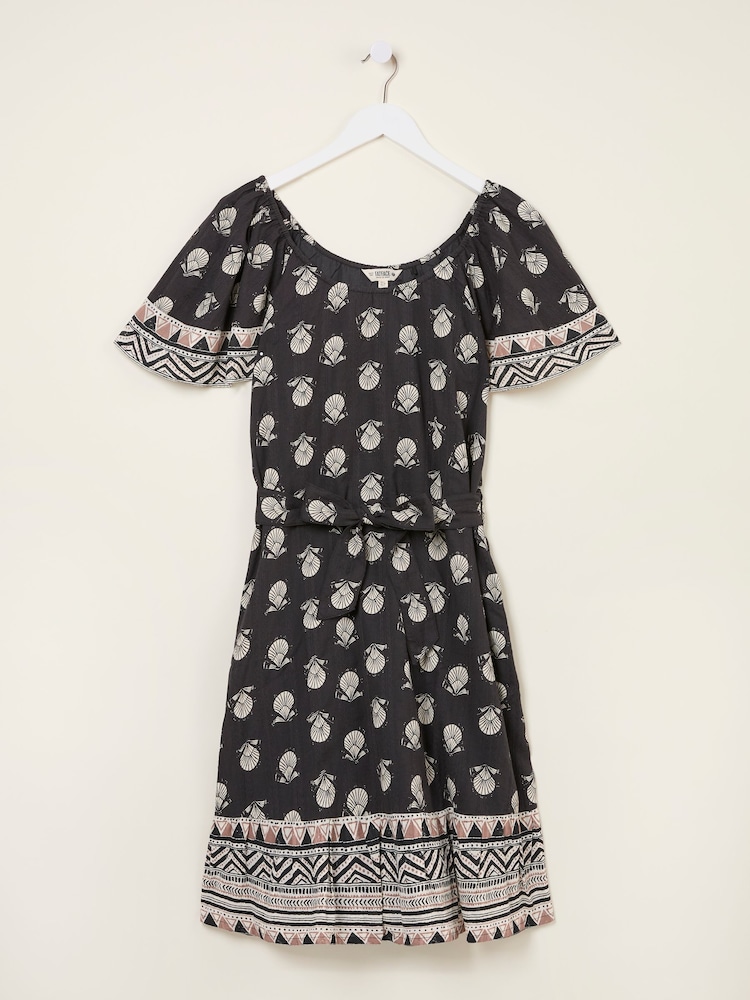 FatFace Benny Black Lino Shells Dress - Image 6 of 6