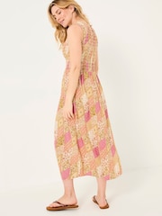 FatFace Aria Multi Air Patchwork Midi Dress - Image 2 of 6
