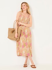 FatFace Aria Multi Air Patchwork Midi Dress - Image 3 of 6