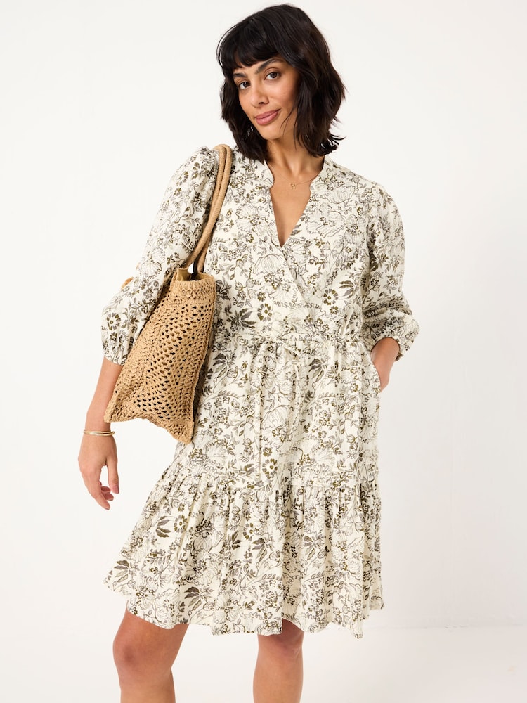 FatFace Nancy Ivory Linear Floral Dress - Image 2 of 12