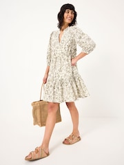 FatFace Nancy Ivory Linear Floral Dress - Image 4 of 12