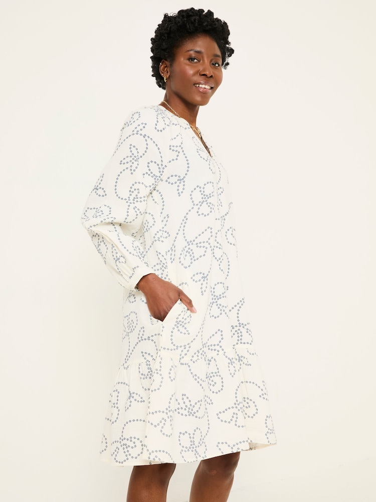 FatFace Amy Ivory Frill Tunic - Image 1 of 7
