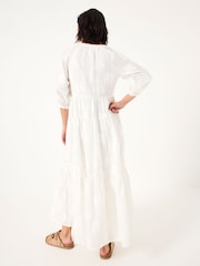 FatFace Kelly White Jacquard Maxi Dress - Image 3 of 13